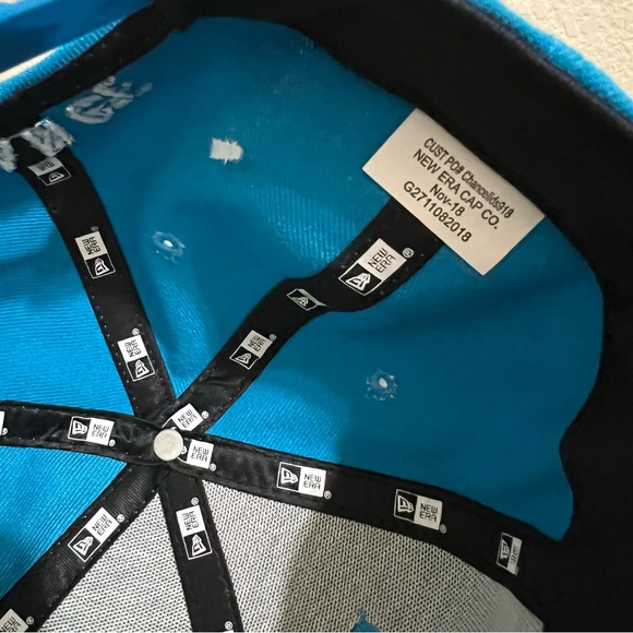 New Era 9FIFTY Chance The Rapper Pink Logo Sunwash Blue Snapback Cap Ltd Ed - Picture 5 of 6